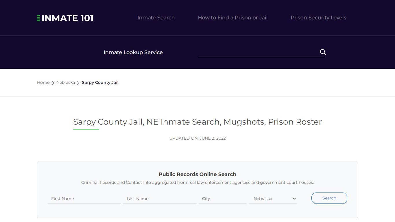 Sarpy County Jail, NE Inmate Search, Mugshots, Prison ...